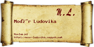 Moór Ludovika névjegykártya